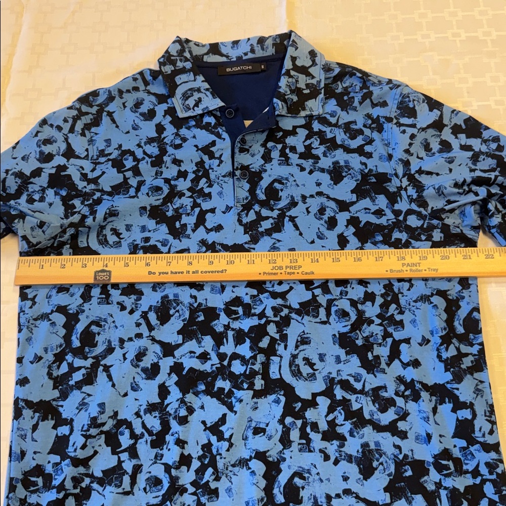 Bugatchi Blue Pattern Polo - image 7